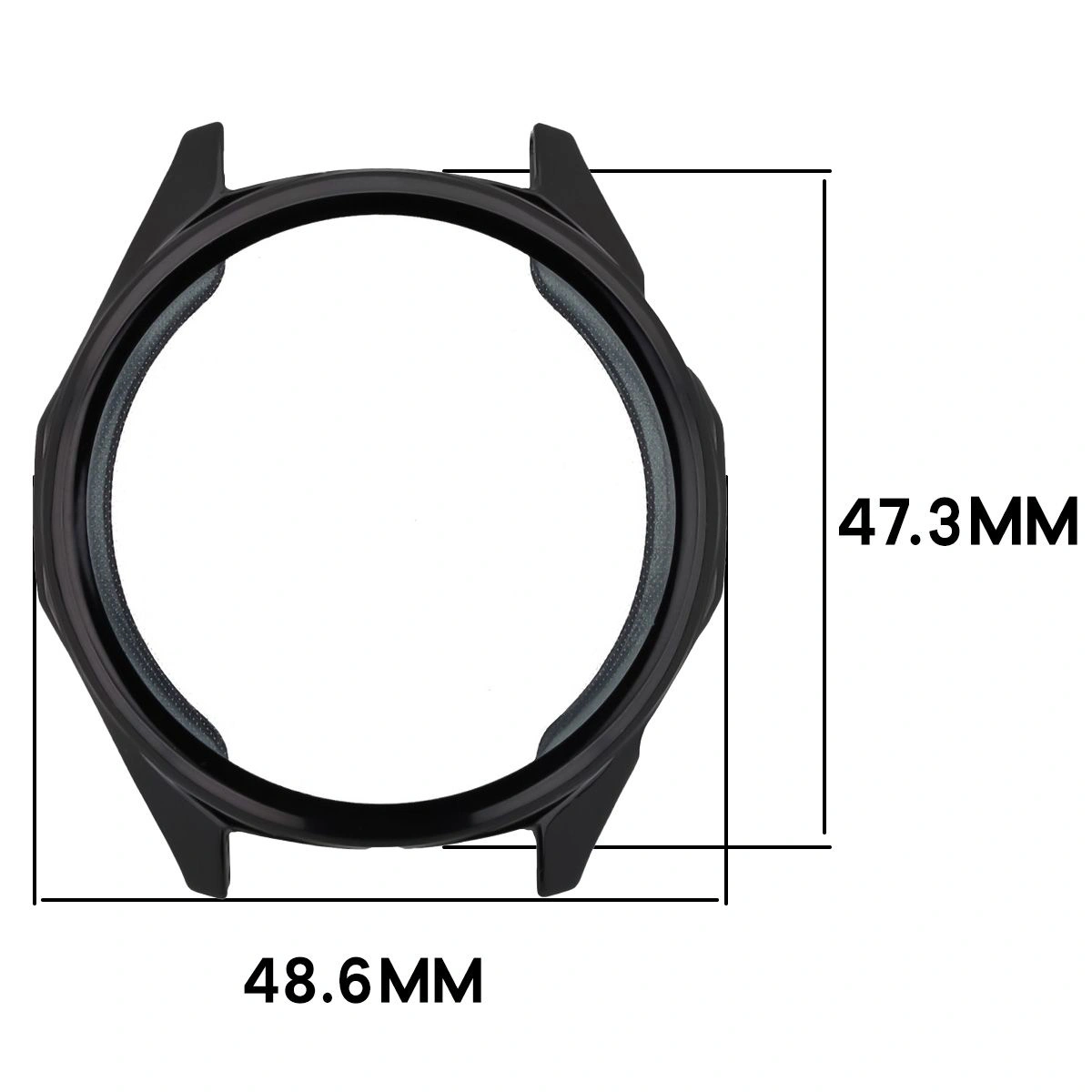 Wymiary obudowy Bizon Case Watch Felipe dla Huawei Watch GT6 46 mm
